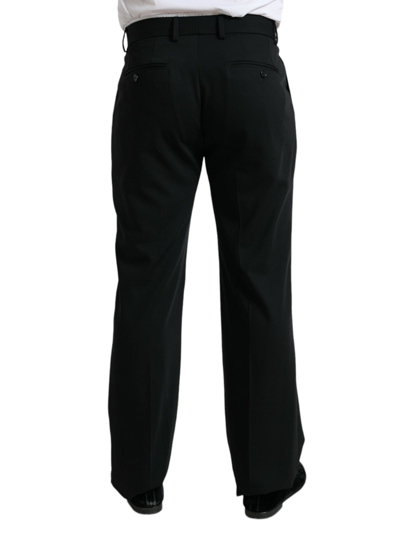 Dolce & Gabbana Elegant Black Wool Dress Pants