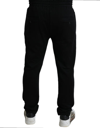 Dolce &amp; Gabbana Black DG Logo Skinny Jogger Sweatpants Pants