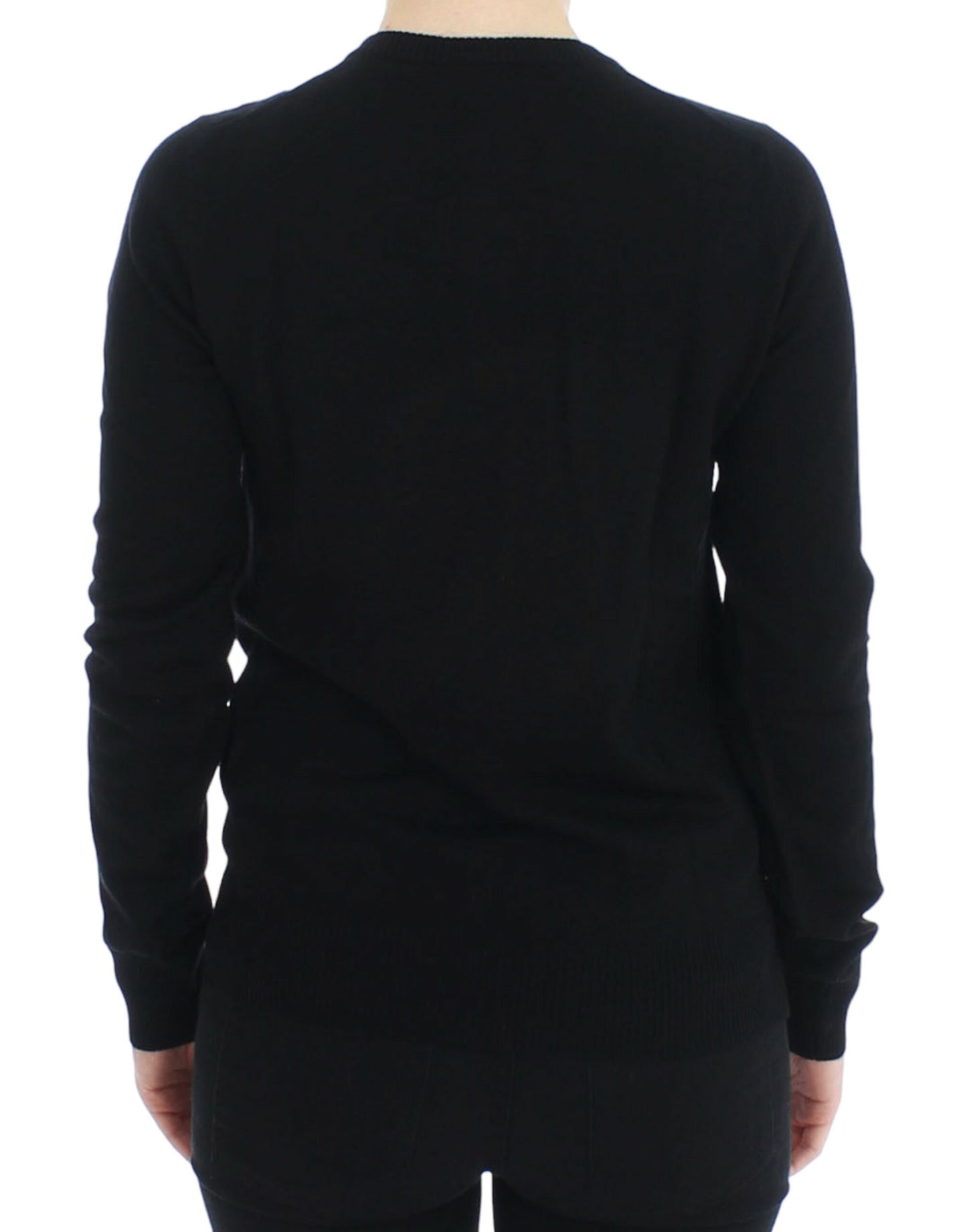 Dolce &amp; Gabbana Black Wool Button Cardigan Sweater Top