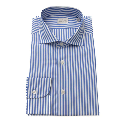 Bagutta Light Blue Cotton Men Shirt