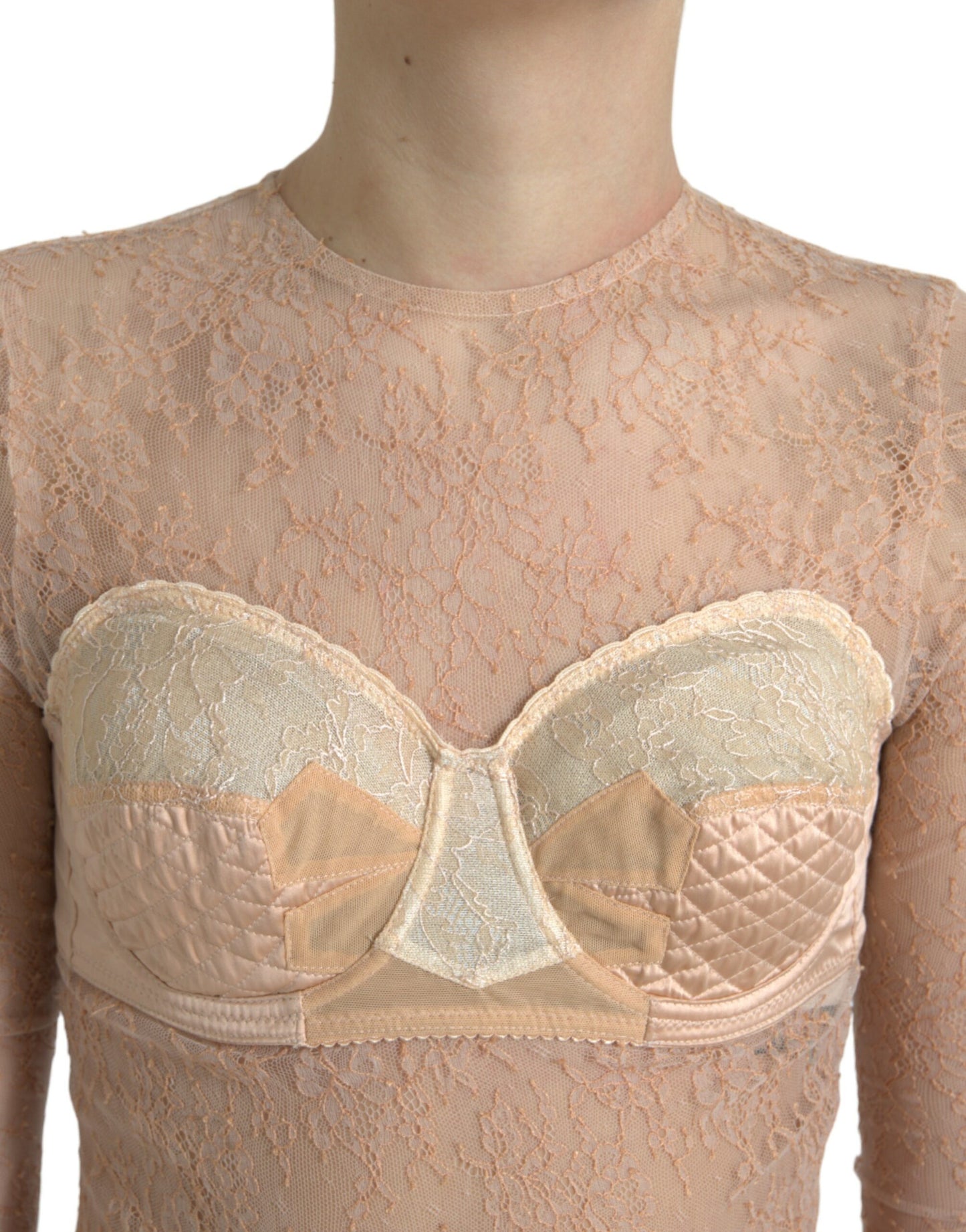 Dolce & Gabbana Elegant Lace Bustier Cropped Top