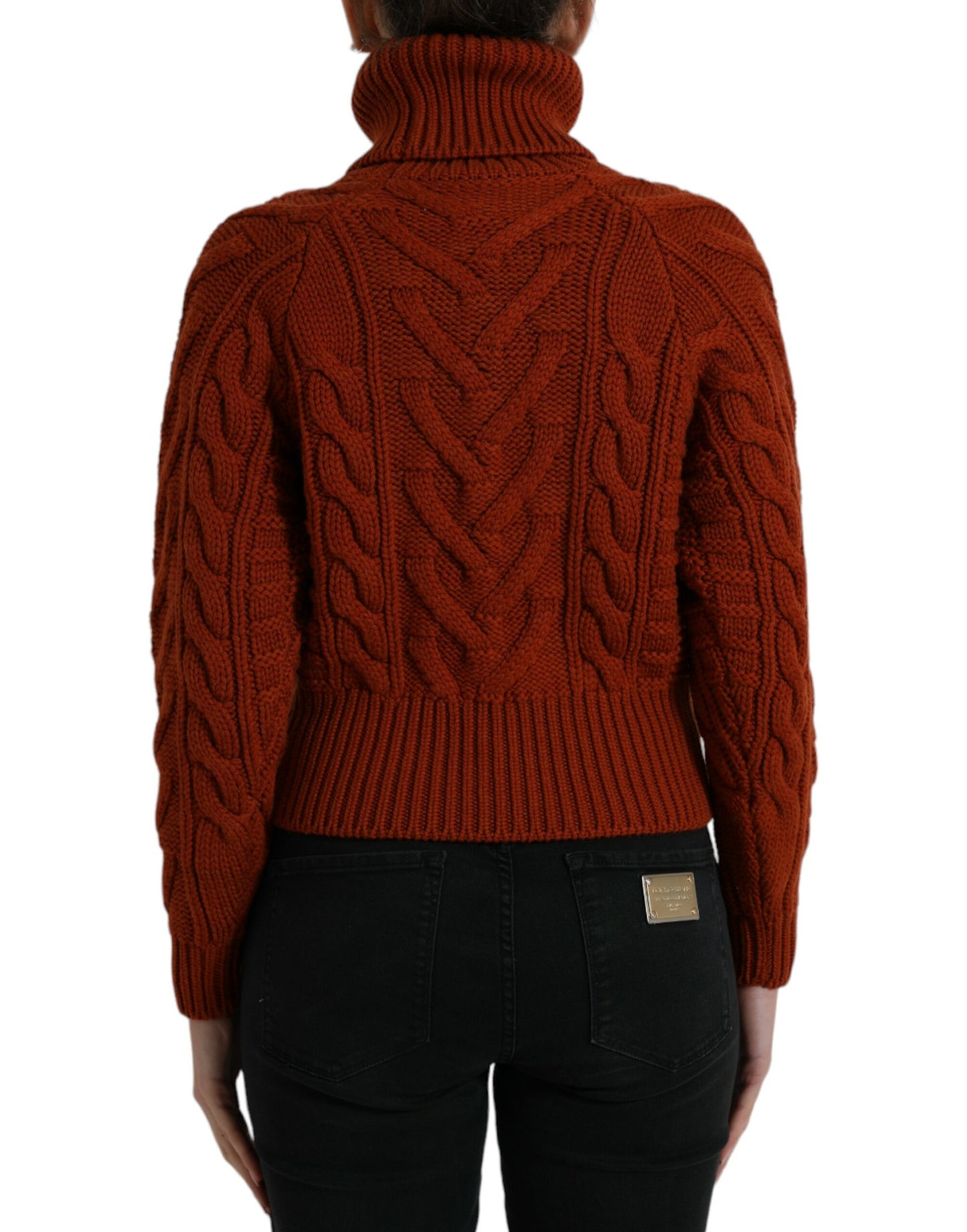 Dolce & Gabbana Elegant Brown Turtleneck Wool Sweater