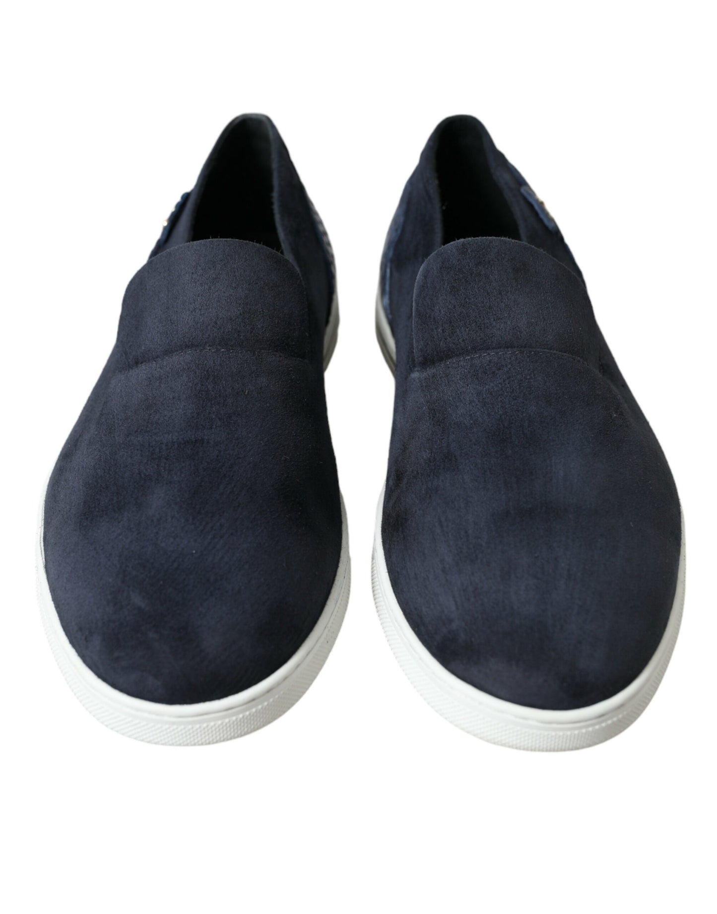 Dolce &amp; Gabbana Blue Suede Caiman Loafers Saint Tropez Shoes