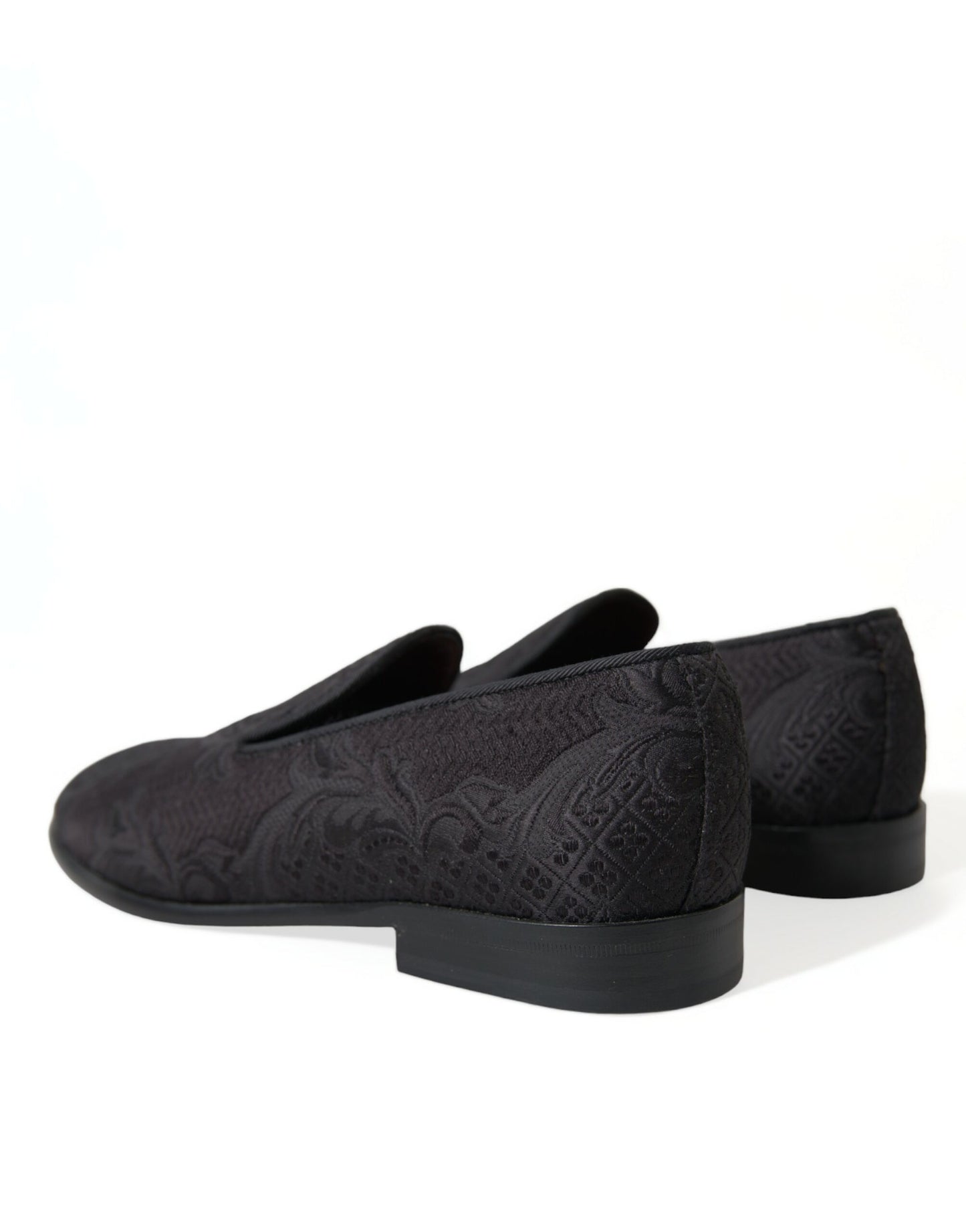 Dolce & Gabbana Elegant Black Brocade Dress Loafers