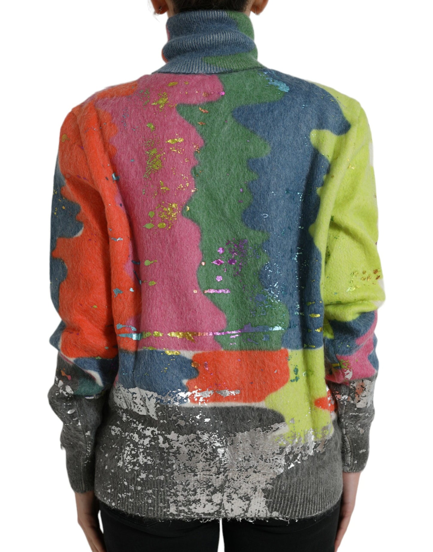 Dolce &amp; Gabbana Multicolor Mohair Turtleneck Pullover Sweater