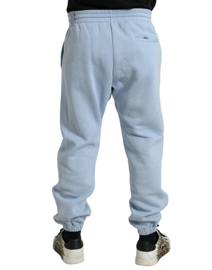 Dolce & Gabbana Elegant Light Blue Cotton Blend Joggers