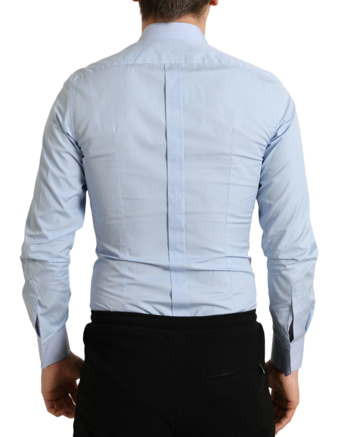 Dolce & Gabbana Elegant Slim Fit Sky Blue Dress Shirt