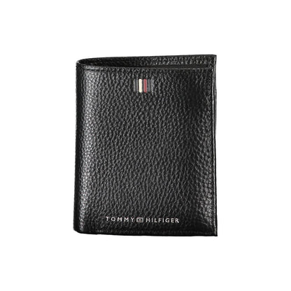 Tommy Hilfiger Elegant Black Leather Bi-Fold Wallet