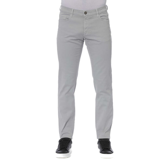 Trussardi Jeans Gray Cotton Jeans &amp; Pant