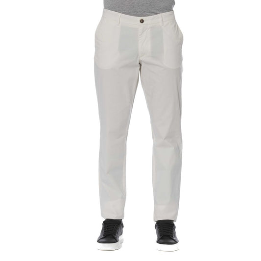 Trussardi Jeans White Cotton Jeans &amp; Pant