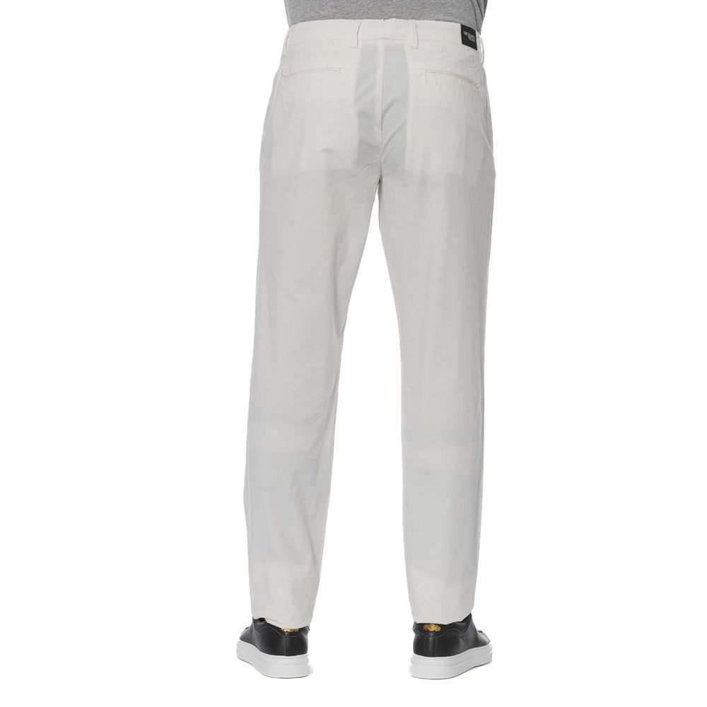 Trussardi Jeans White Cotton Jeans &amp; Pant