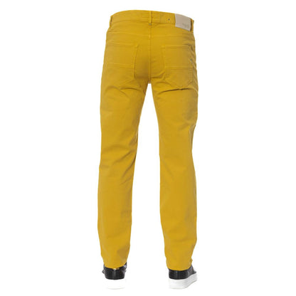 Trussardi Jeans Yellow Cotton Jeans &amp; Pant