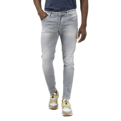 Dondup Elegant Gray Stretch Icon Jeans