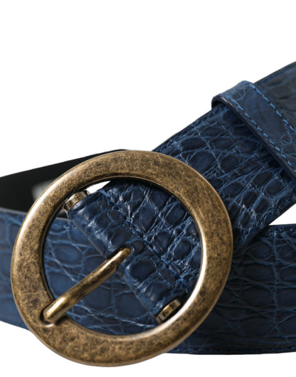 Dolce & Gabbana Elegant Italian Leather Belt with Metal Buckle