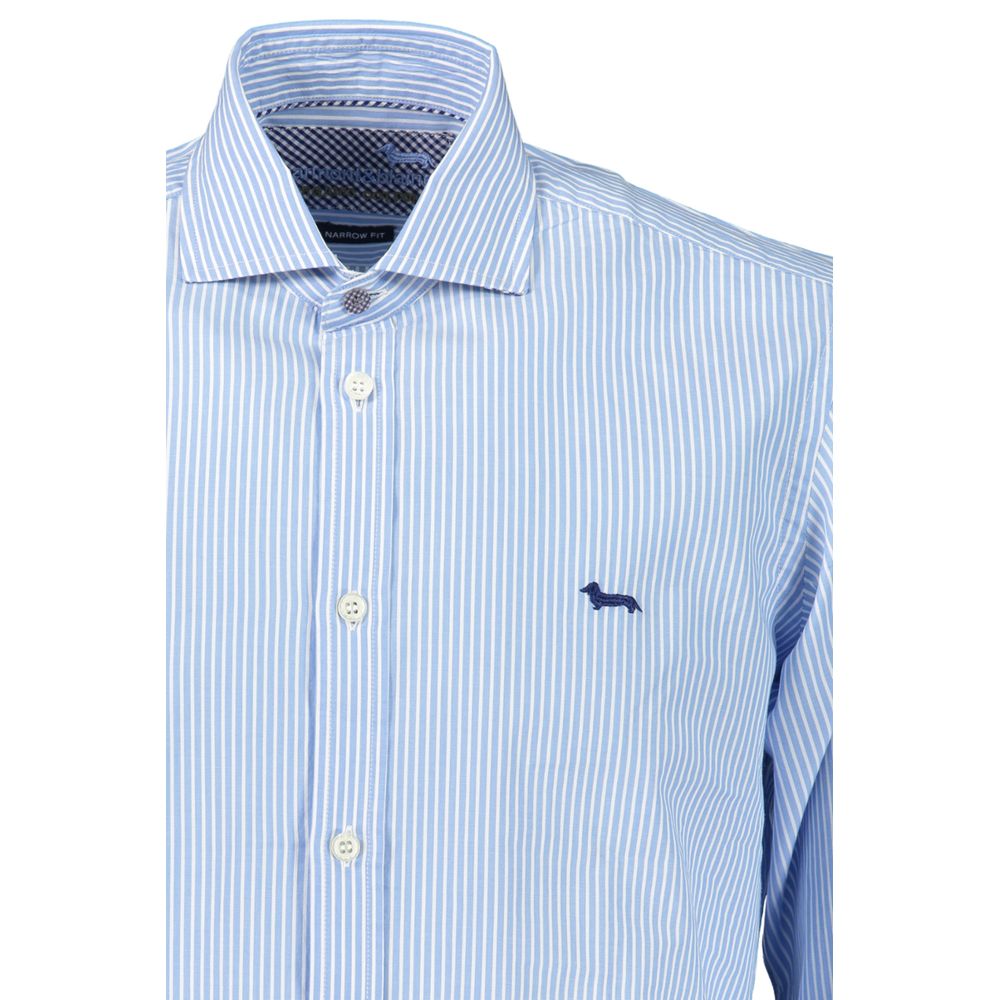 Harmont & Blaine Elegant Light Blue Striped Cotton Shirt