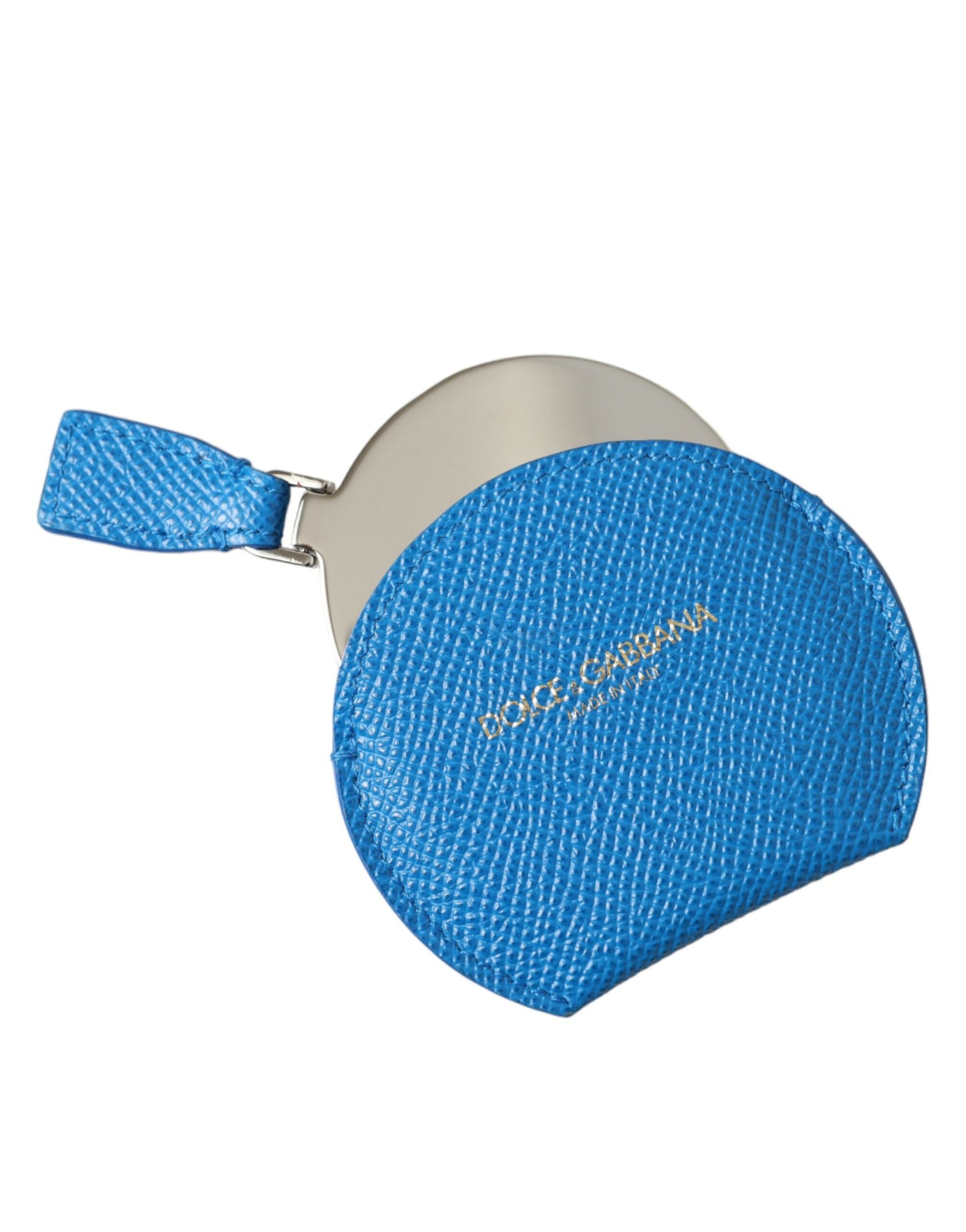 Dolce & Gabbana Elegant Blue Leather Mirror Holder