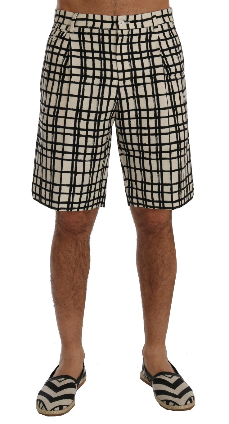 Dolce &amp; Gabbana Elegant Striped Cotton-Linen Shorts