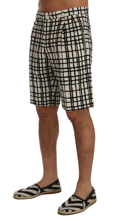 Dolce &amp; Gabbana Elegant Striped Cotton-Linen Shorts