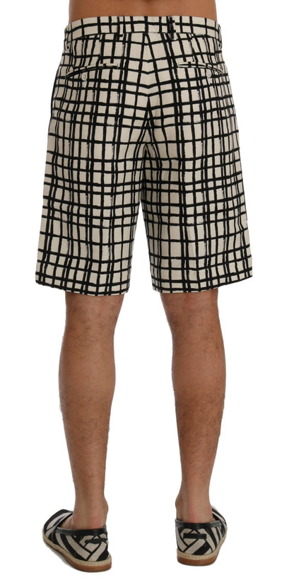 Dolce &amp; Gabbana Elegant Striped Cotton-Linen Shorts