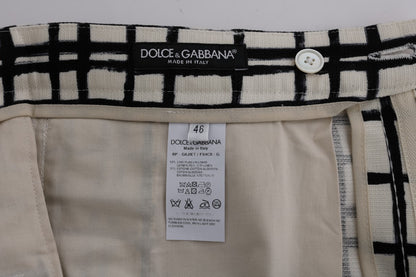 Dolce &amp; Gabbana Elegant Striped Cotton-Linen Shorts