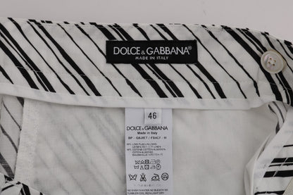 Dolce &amp; Gabbana Elegant Striped Cotton-Linen Shorts