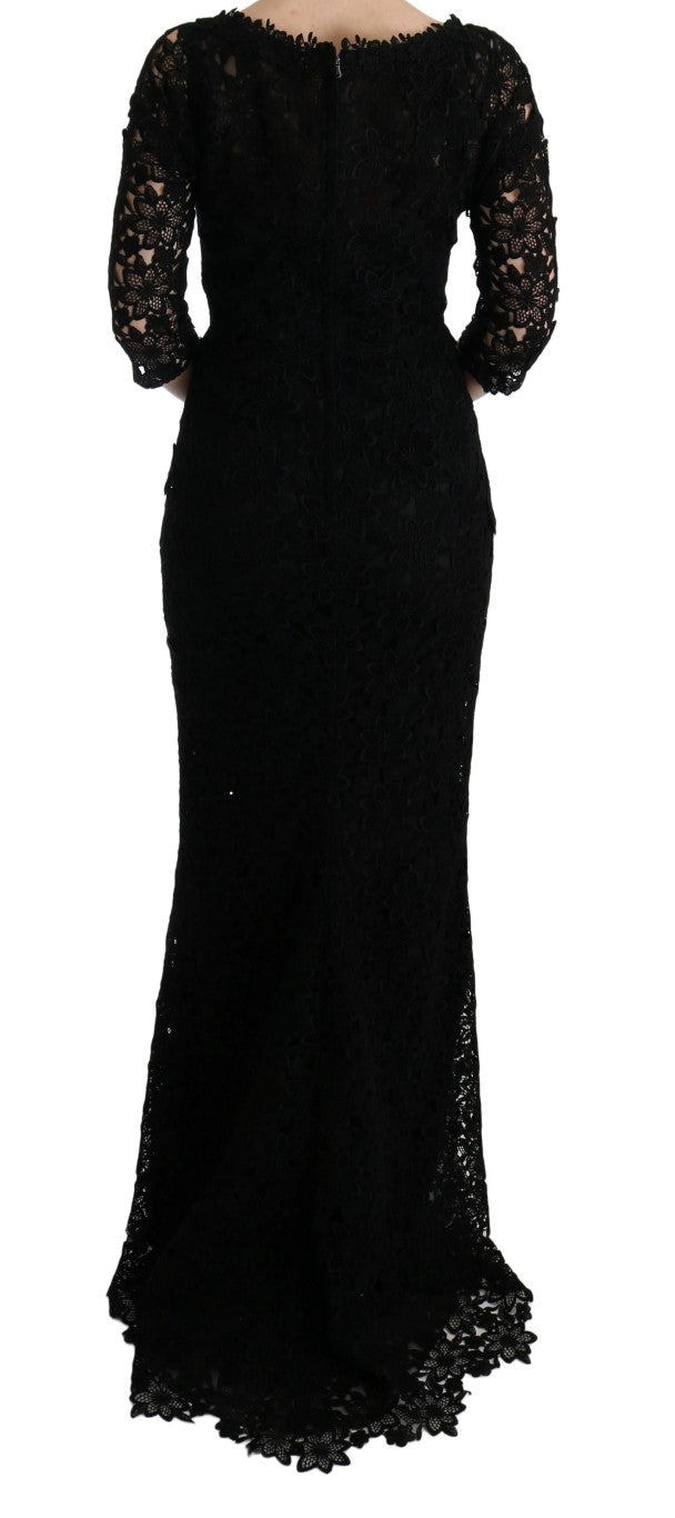 Dolce &amp; Gabbana Elegant Black Sheath Dress with Silk Lining