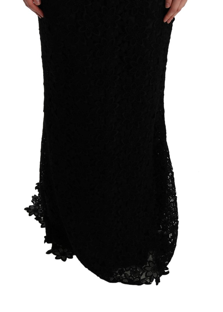 Dolce &amp; Gabbana Elegant Black Sheath Dress with Silk Lining