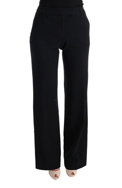 Ermanno Scervino Chic Black Bootcut Formal Pants