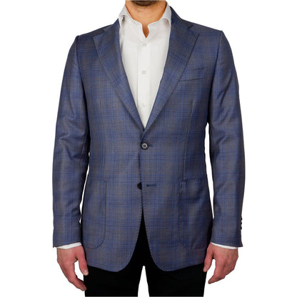 Made in Italy Blue Wool Vergine Blazer