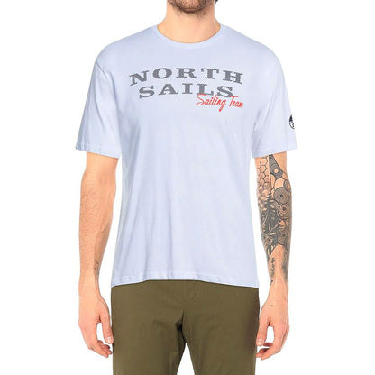 North Sails Pristine White Rubber Logo Tee