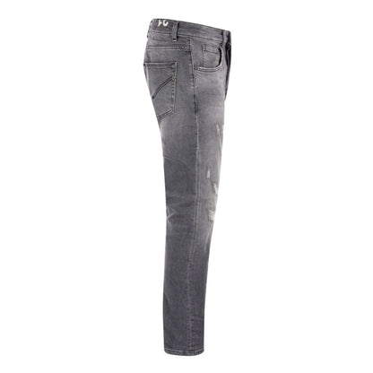 Dondup Chic Grey Dian Jeans with Distressed Detailing