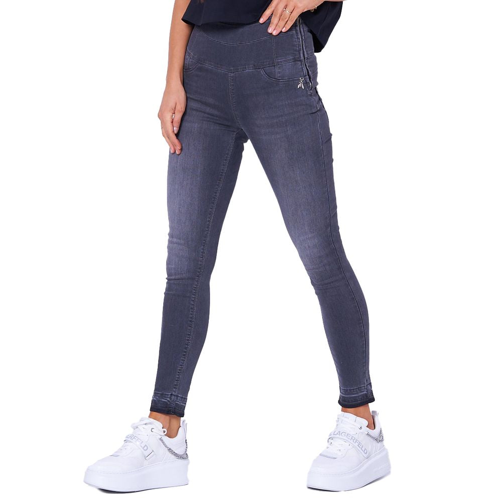 Patrizia Pepe Chic High-Waisted Gray Skinny Jeggings