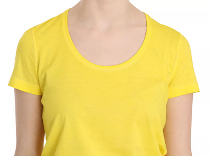 Dsquared² Yellow Round Neck Short Sleeve Shirt Top Blouse