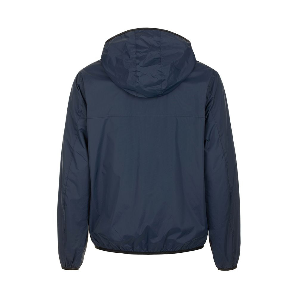 Fred Mello Sleek Blue Nylon Jacket - Zip Closure & Compact Design