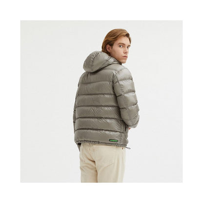 Centogrammi Reversible Hooded Jacket in Dove Gray and Brown