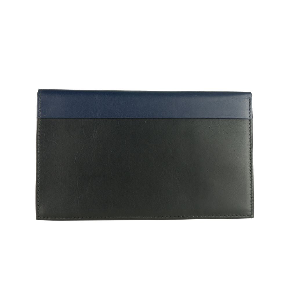 Cavalli Class Blue Calfskin Men Wallet