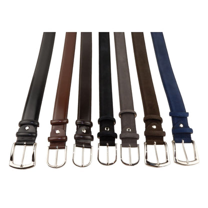 Made in Italy Elegant Italian Leather Belt Set