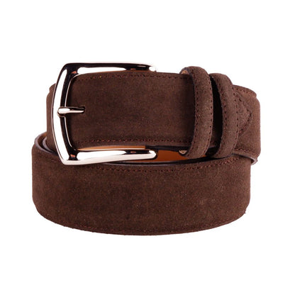 Made in Italy Elegant Italian Leather Belt Set