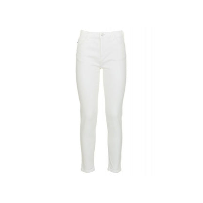 Imperfect White High-Waisted Slim Denim Trousers