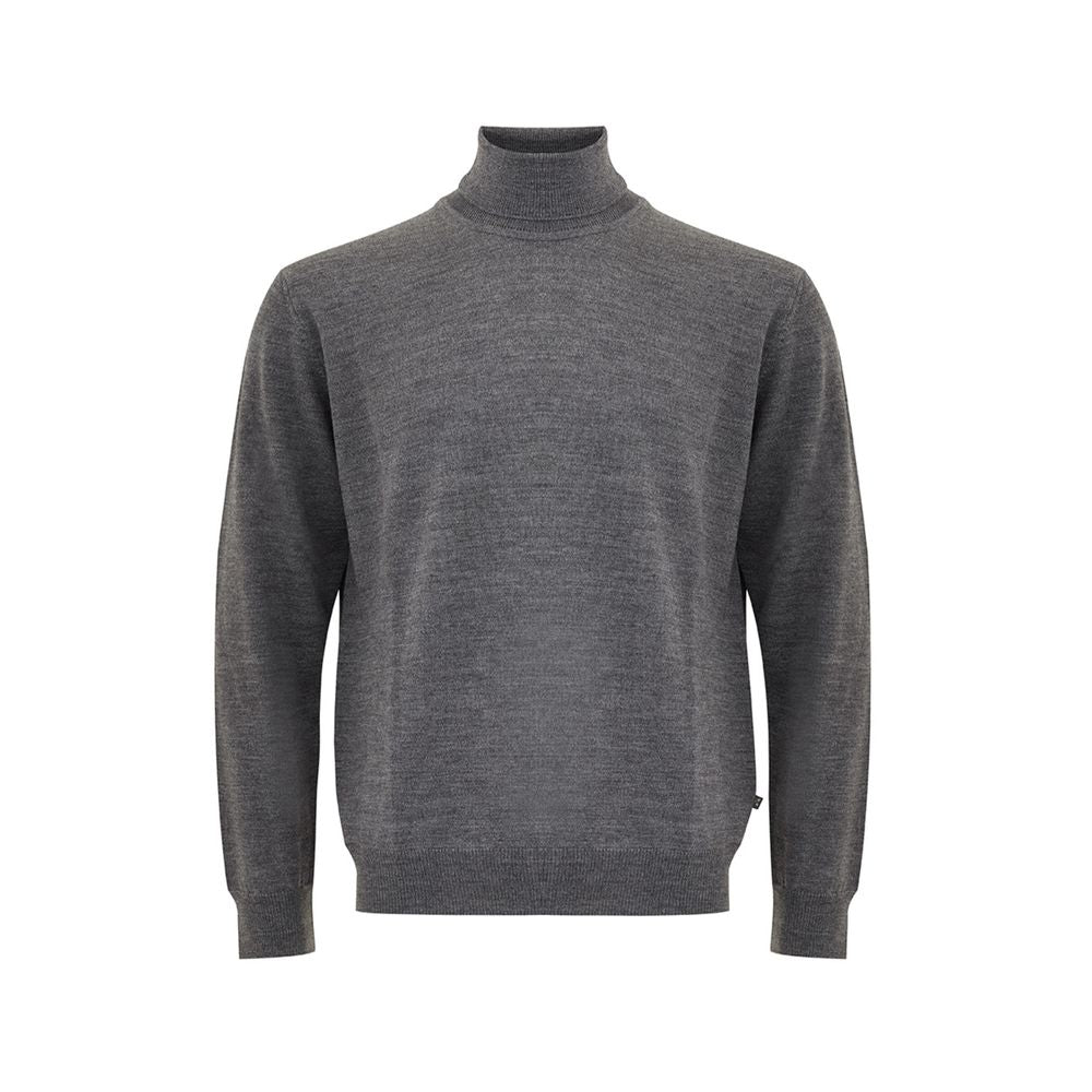 FERRANTE Elegant Gray Wool Sweater for Men