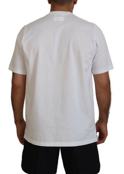 Dsquared² White Cotton Short Sleeves Crewneck T-shirt