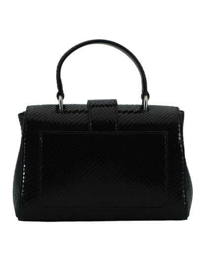 Jimmy Choo Black Leather Top Handle Shoulder Bag