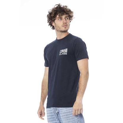 Cavalli Class Blue Cotton Men T-Shirt