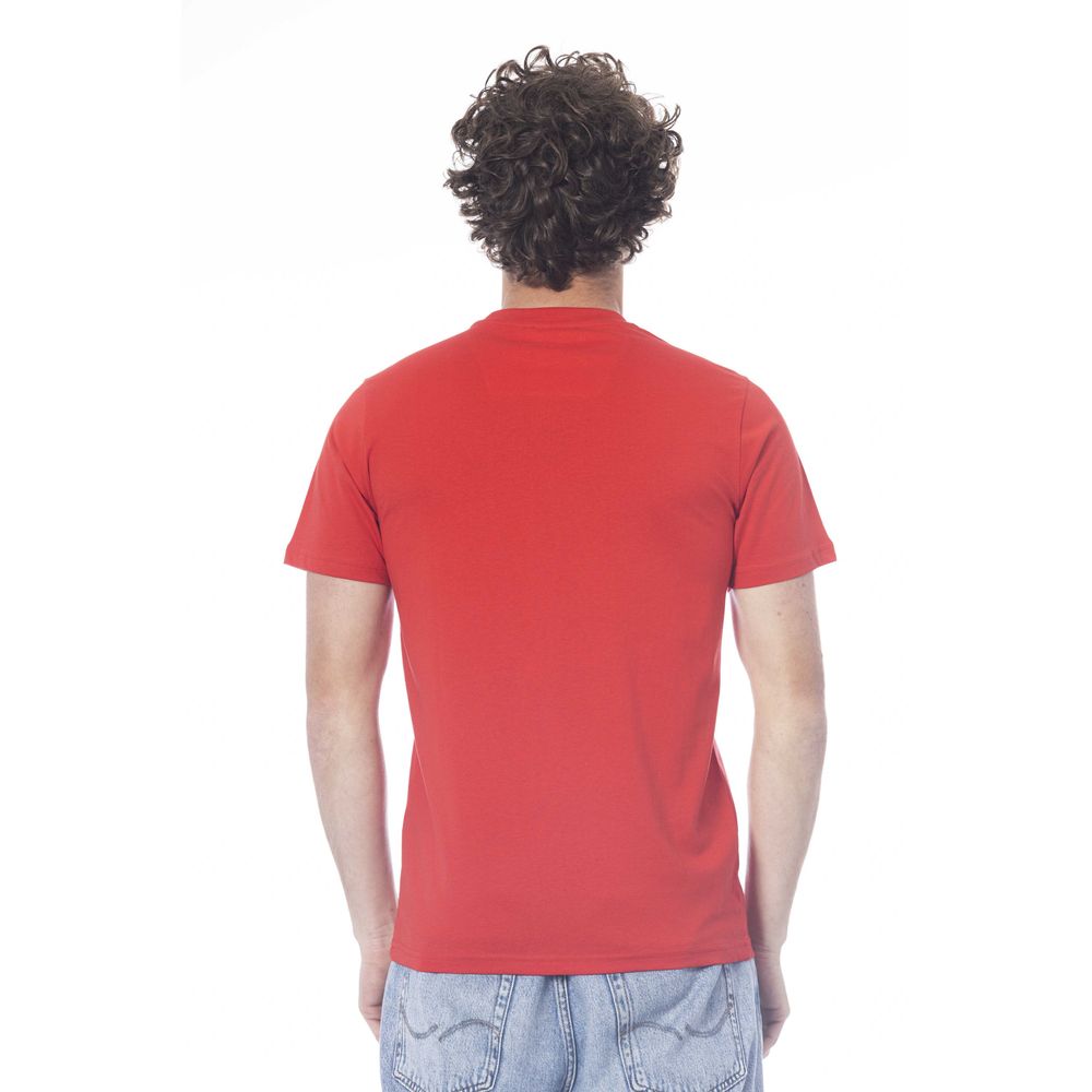 Cavalli Class Red Cotton Men T-Shirt