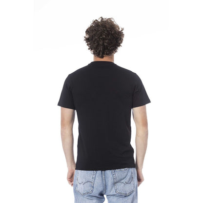 Cavalli Class Black Cotton Men T-Shirt