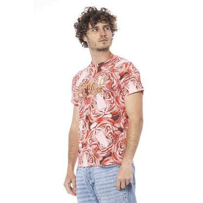 Cavalli Class Red Cotton Men T-Shirt