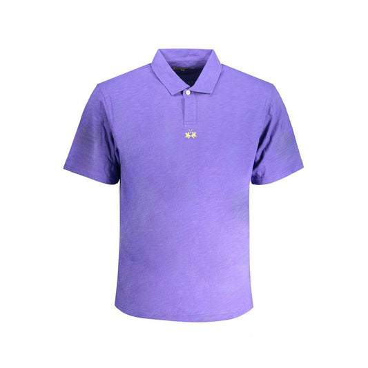 La Martina Purple Cotton Polo Shirt