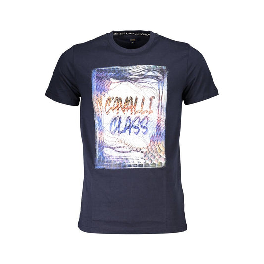 Cavalli Class Blue Cotton T-Shirt