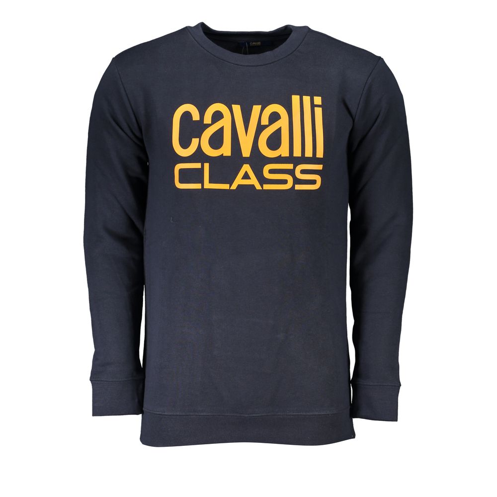 Cavalli Class Blue Cotton Sweater