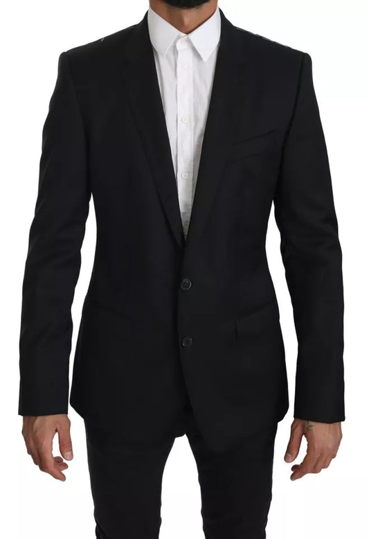 Dolce & Gabbana Black Slim Jacket Coat Blazer MARTINI